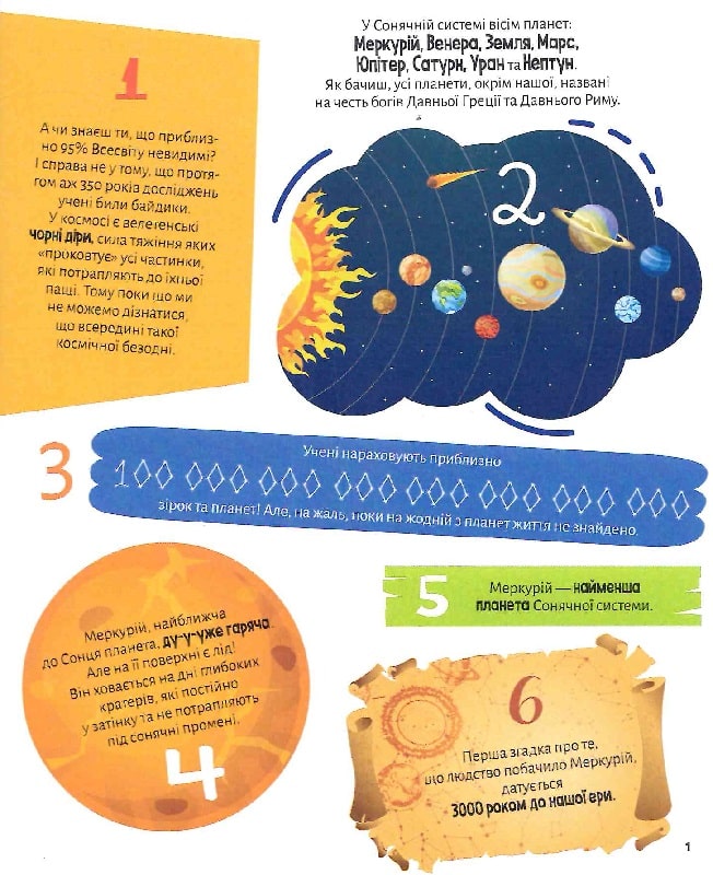 Космос. 100 цікавих фактів. 132 наліпки