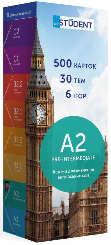 Картки англійських слів. Рівень A2–Pre-Intermediate